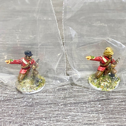 2x 28mm British Imperial Infantry Figures Painted Metal Miniatures War Games #17