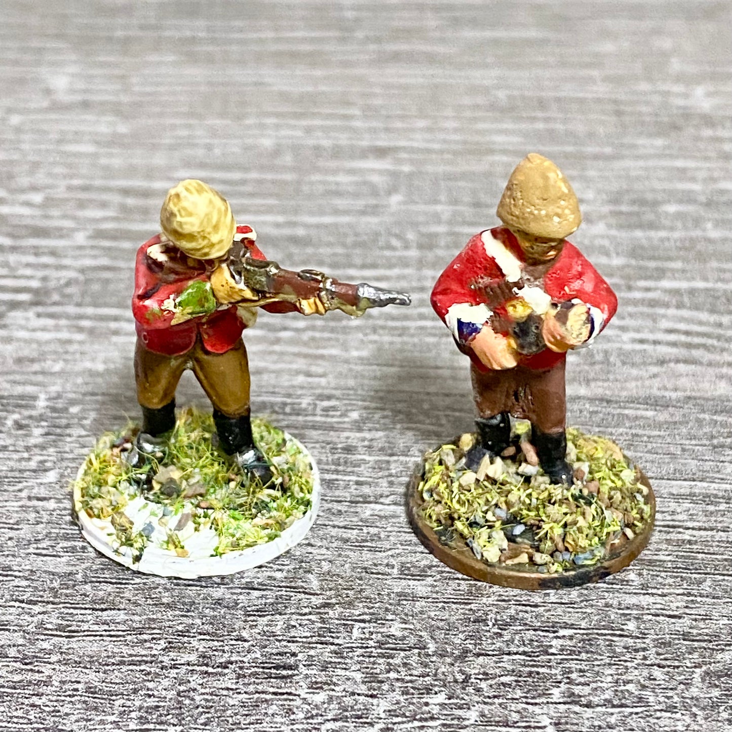 2x 28mm British Imperial Infantry Figures Painted Metal Miniatures War Games #18