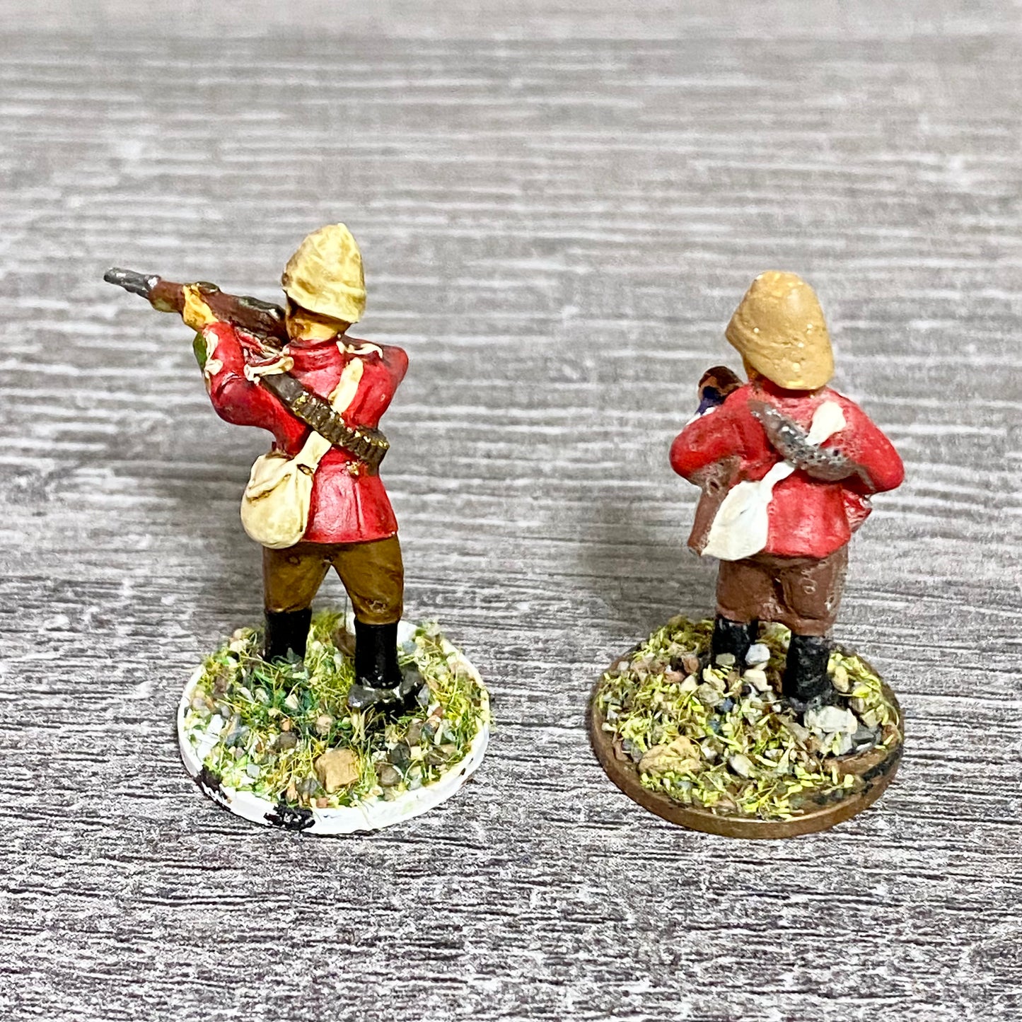 2x 28mm British Imperial Infantry Figures Painted Metal Miniatures War Games #18