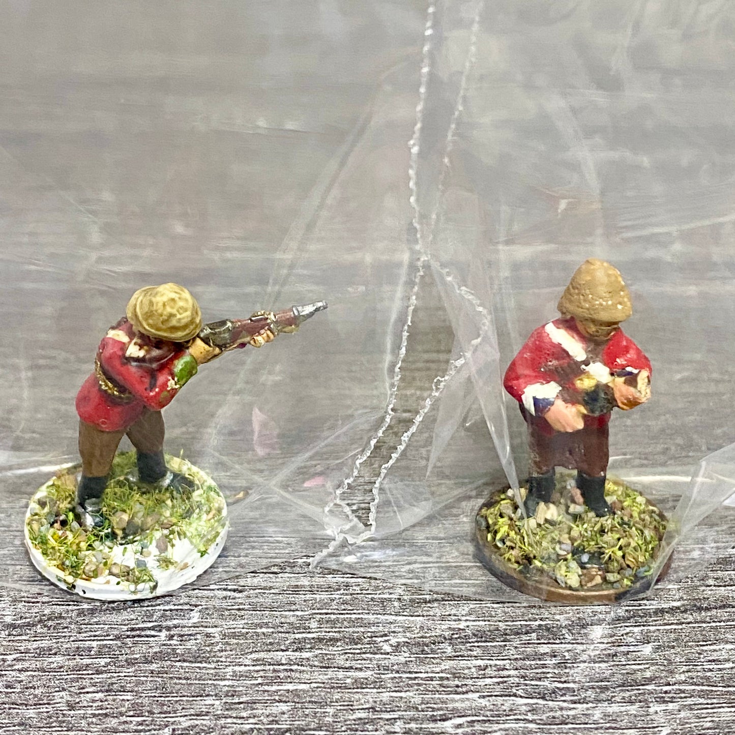 2x 28mm British Imperial Infantry Figures Painted Metal Miniatures War Games #18