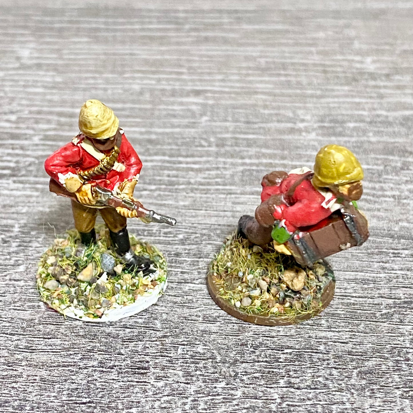 2x 28mm British Imperial Infantry Figures Painted Metal Miniatures War Games #19