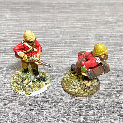 2x 28mm British Imperial Infantry Figures Painted Metal Miniatures War Games #19