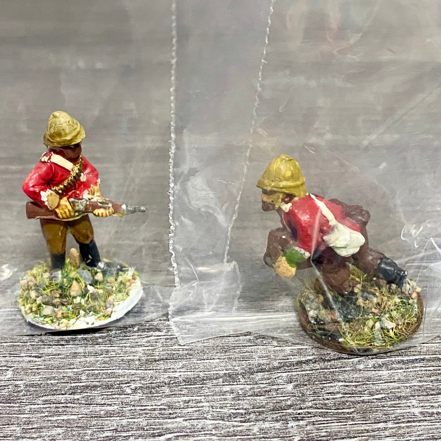 2x 28mm British Imperial Infantry Figures Painted Metal Miniatures War Games #19