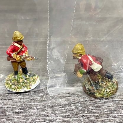 2x 28mm British Imperial Infantry Figures Painted Metal Miniatures War Games #19