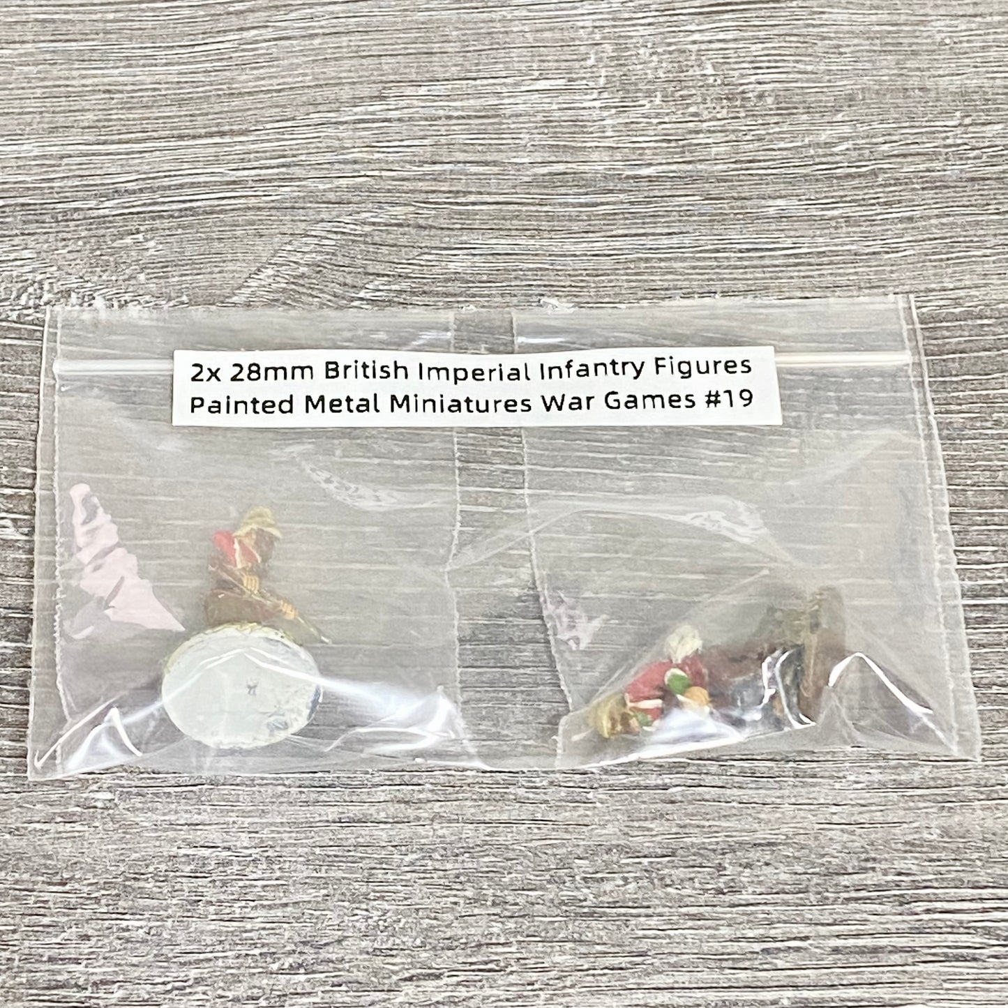 2x 28mm British Imperial Infantry Figures Painted Metal Miniatures War Games #19