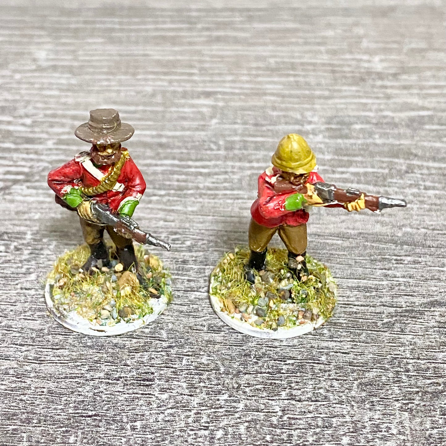 2x 28mm British Imperial Infantry Figures Painted Metal Miniatures War Games #20