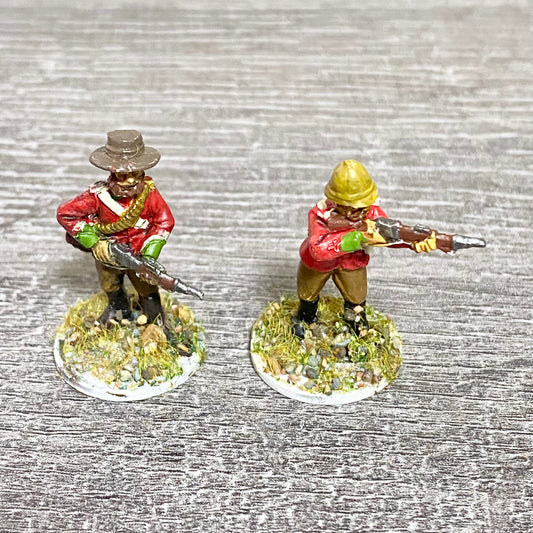 2x 28mm British Imperial Infantry Figures Painted Metal Miniatures War Games #20