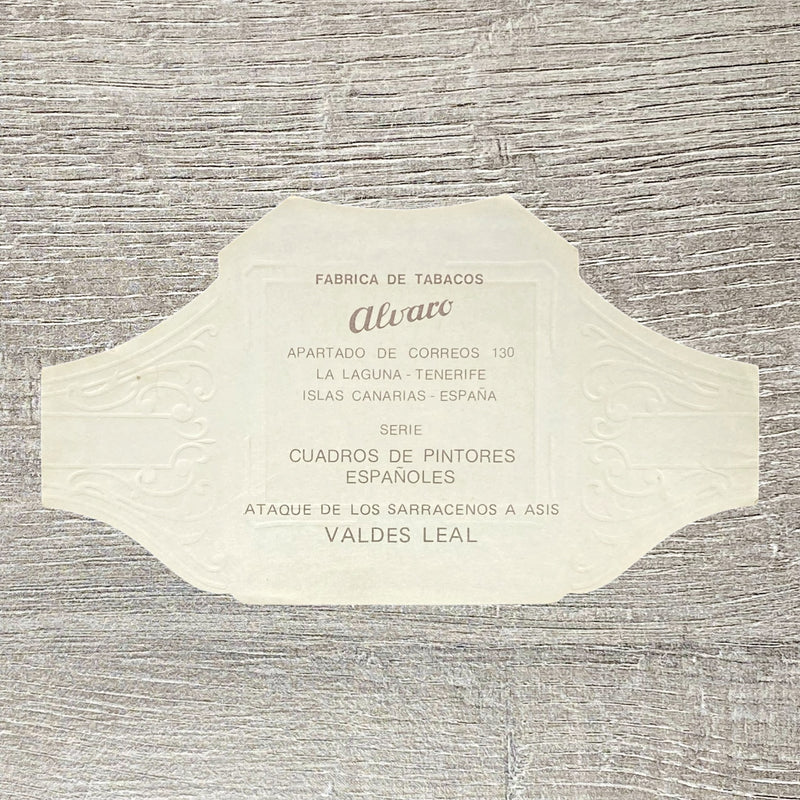 Vintage Álvaro Cigars Tobacco Attack Of The Saracens On Assisi Cigar Band Label