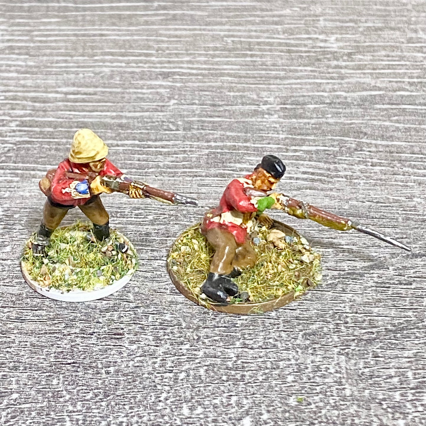 2x 28mm British Imperial Infantry Figures Painted Metal Miniatures War Games #21