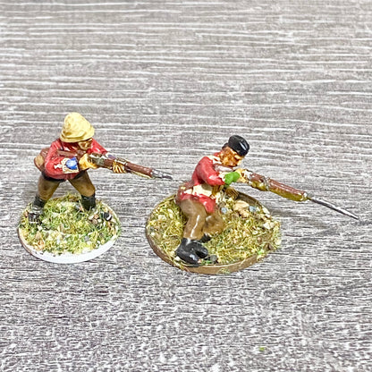 2x 28mm British Imperial Infantry Figures Painted Metal Miniatures War Games #21