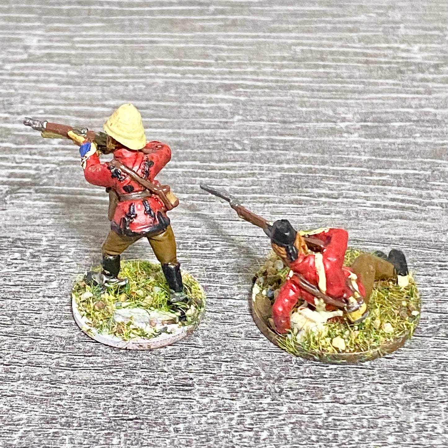 2x 28mm British Imperial Infantry Figures Painted Metal Miniatures War Games #21