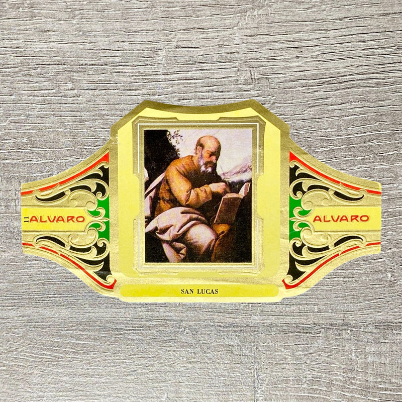 Vintage Álvaro Cigars Tobacco St. San Lucas Cigar Advertising Portrait Box Label