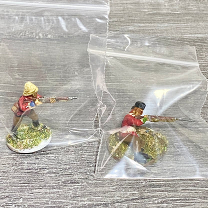 2x 28mm British Imperial Infantry Figures Painted Metal Miniatures War Games #21