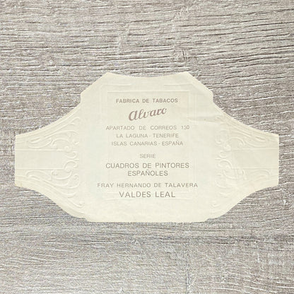 Vintage Álvaro Cigars Tobacco Fray Hernando De Talavera Cigar Portrait Box Label