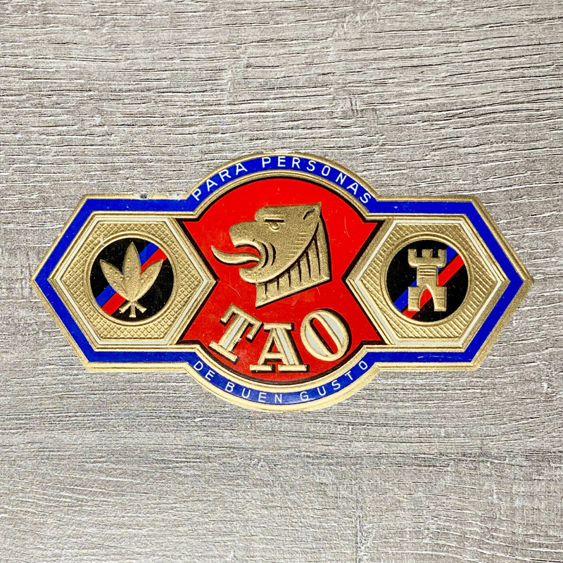 Early 20th Century TAO For People Of Good Taste Cigars Tobacco Cigar Box Label