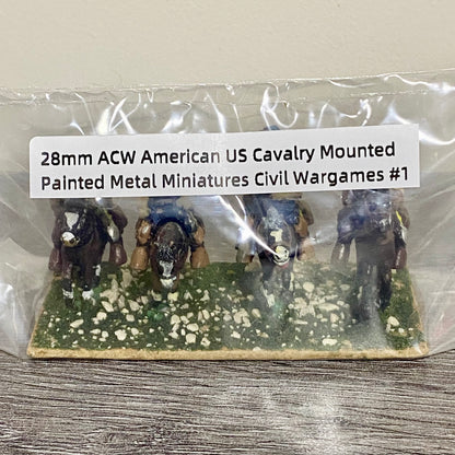 28mm ACW American US Cavalry Mounted Painted Metal Miniatures Civil Wargames #1
