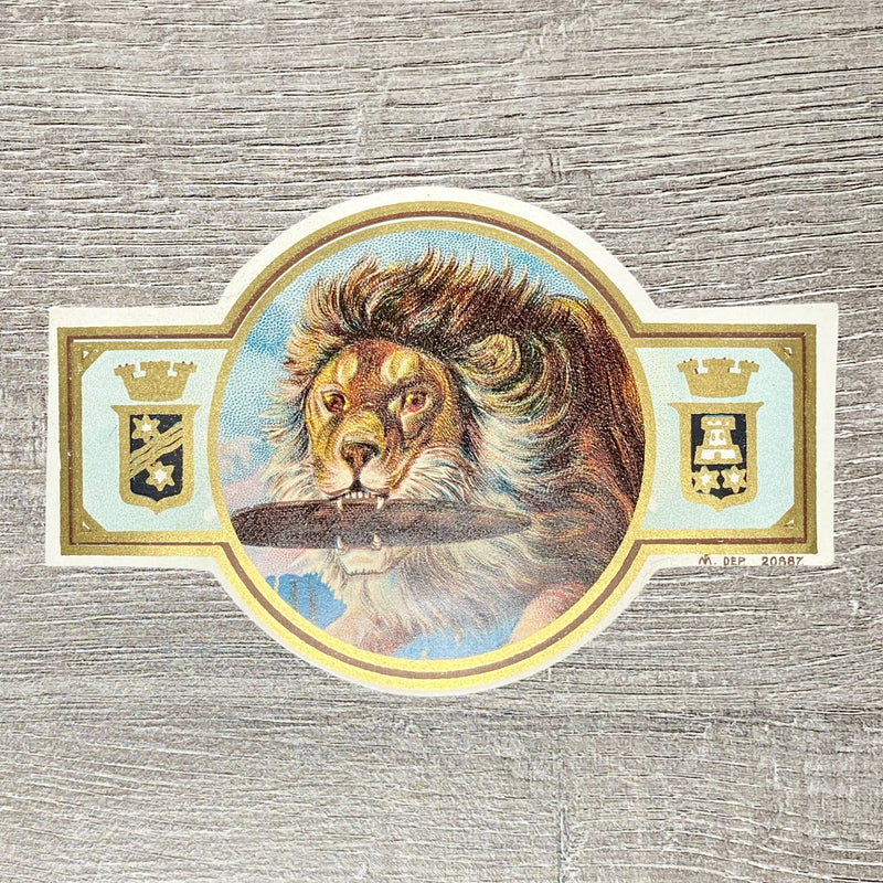 Early 20th Century Spana Leo Cigars Advertising Lion Tobacco Cigar Box Label