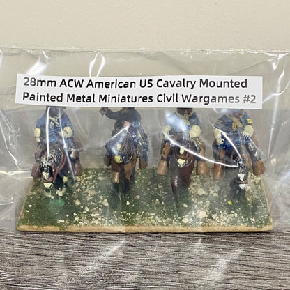 28mm ACW American US Cavalry Mounted Painted Metal Miniatures Civil Wargames #2