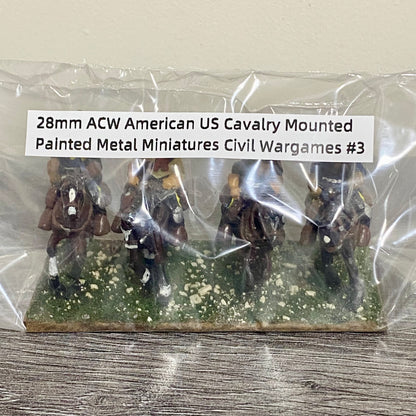 28mm ACW American US Cavalry Mounted Painted Metal Miniatures Civil Wargames #3