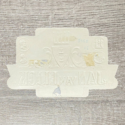 Early 20th Century Jan Van Eijck Cigars Advertising Tobacco Cigar Box Label Gold