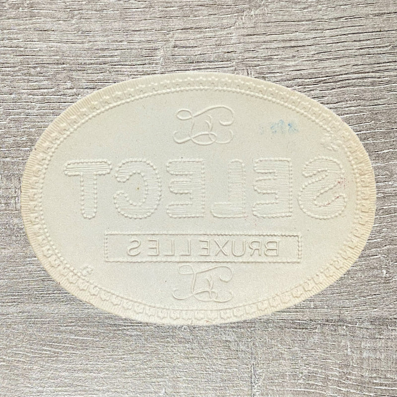 Early 20th Century Select Cigars Advertising Brussels Cigar Box Paper Label Gold