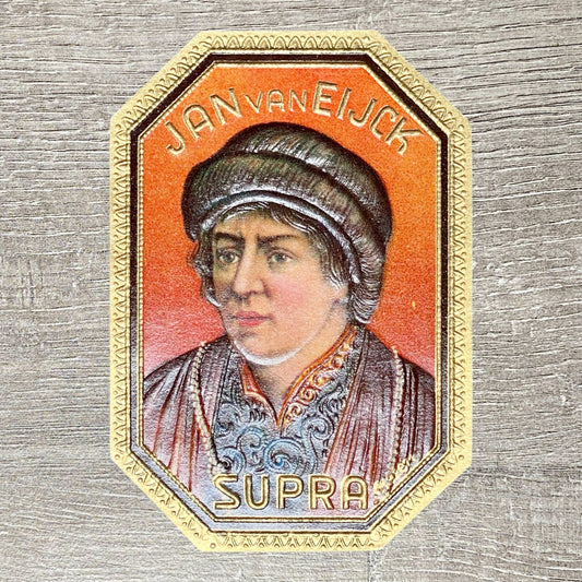 Early 20th Century Jan Van Eijck Supra Cigars Advertising Cigar Box Paper Label