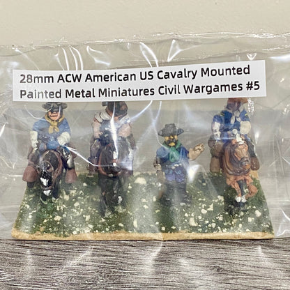28mm ACW American US Cavalry Mounted Painted Metal Miniatures Civil Wargames #5