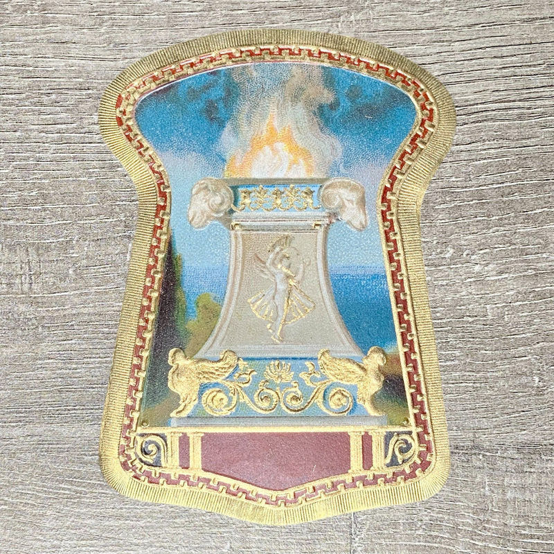 Early 20th Century Decorative Emblem Cigars Tobacco Cigar Box Paper Label Gold