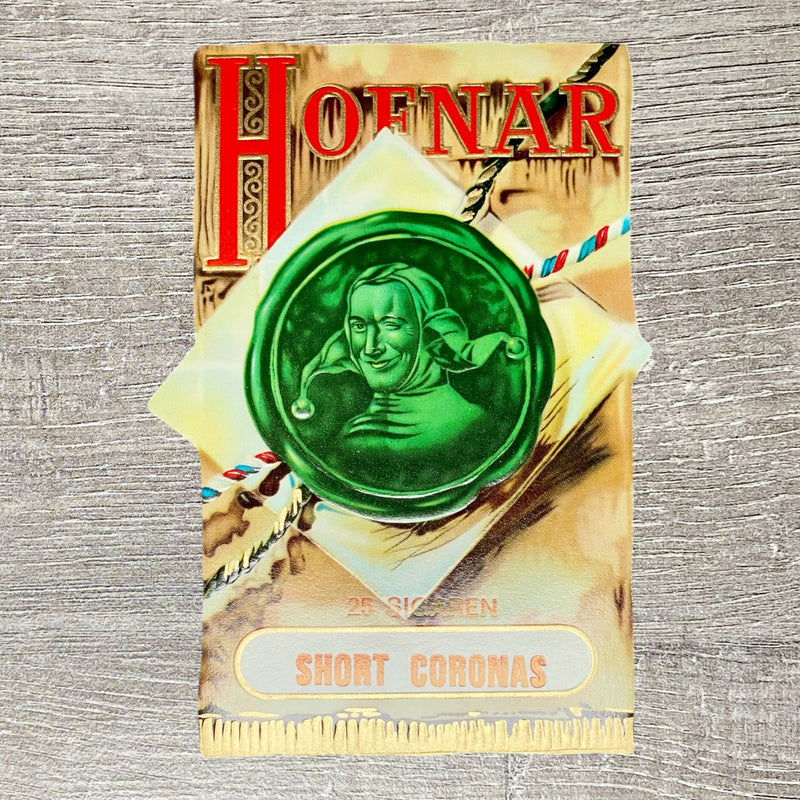 Early 20th Century Hofnar Cigars Advertising Short Coronas Cigar Box Paper Label