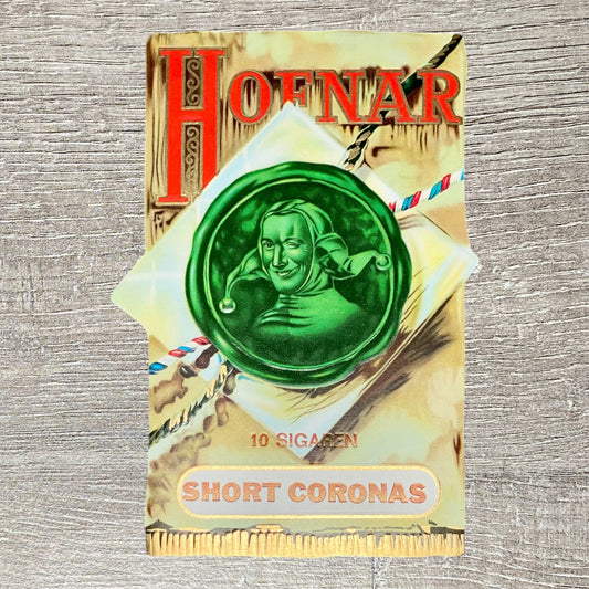 Early 20th Century Hofnar 10 Cigars Advertising Short Coronas Cigar Box Label