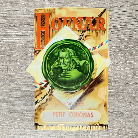 Early 20th Century Hofnar 10 Cigars Advertising Petit Coronas Cigar Box Label