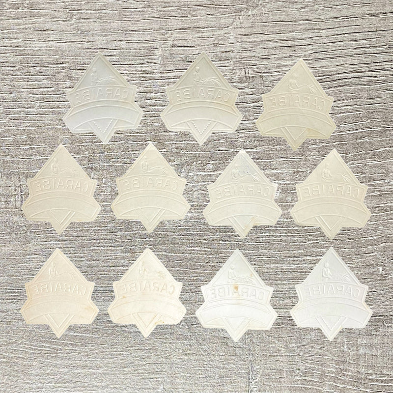 Vintage Caraibe Cigars Advertising Collectible Paper Tokens Cigar Box Label Rare