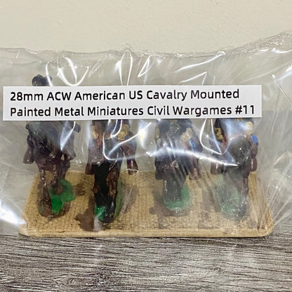 28mm ACW American US Cavalry Mounted Painted Metal Miniatures Civil Wargames #11