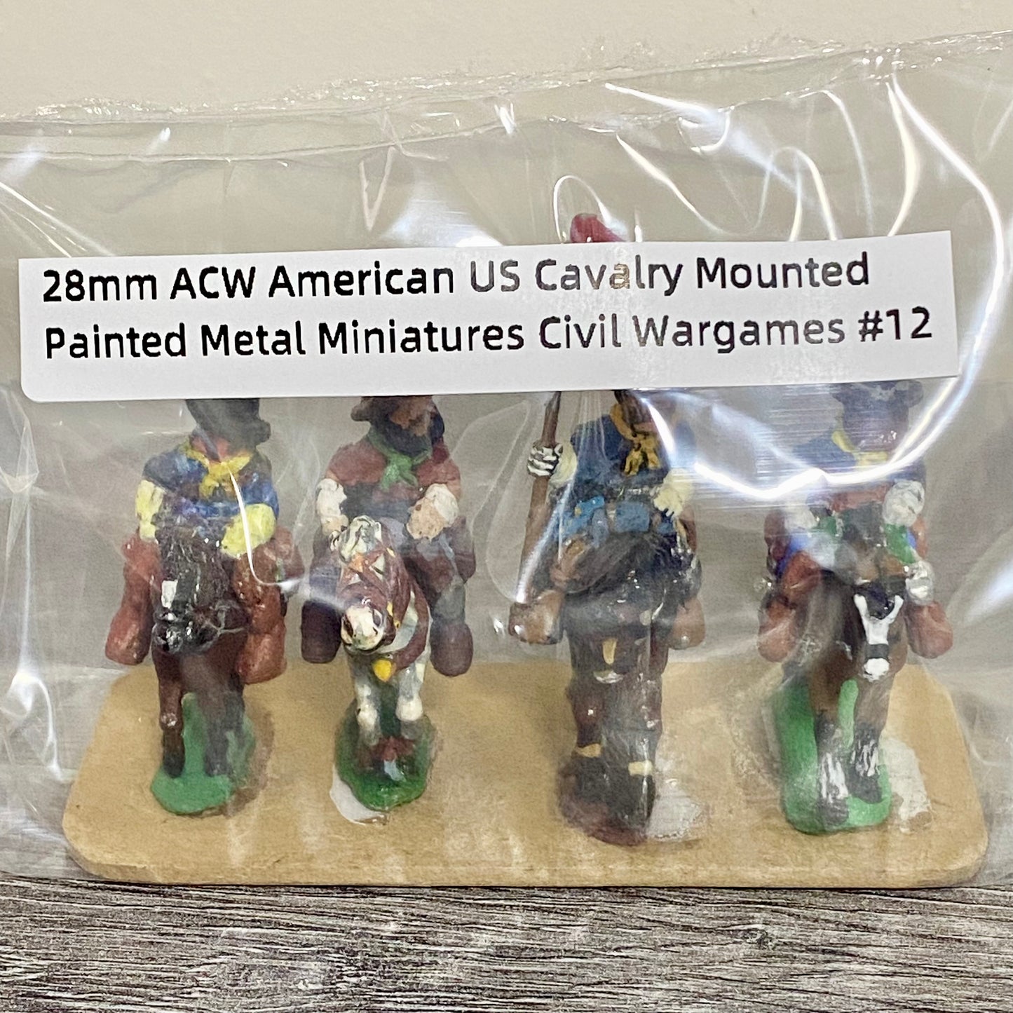 28mm ACW American US Cavalry Mounted Painted Metal Miniatures Civil Wargames #12