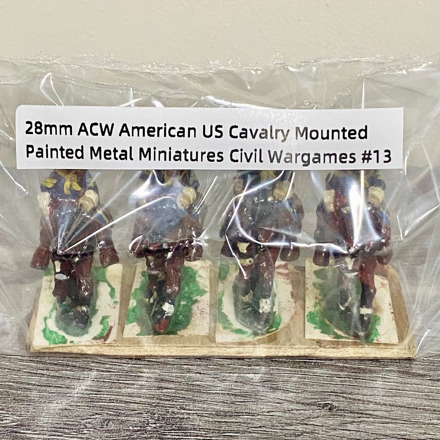 28mm ACW American US Cavalry Mounted Painted Metal Miniatures Civil Wargames #13
