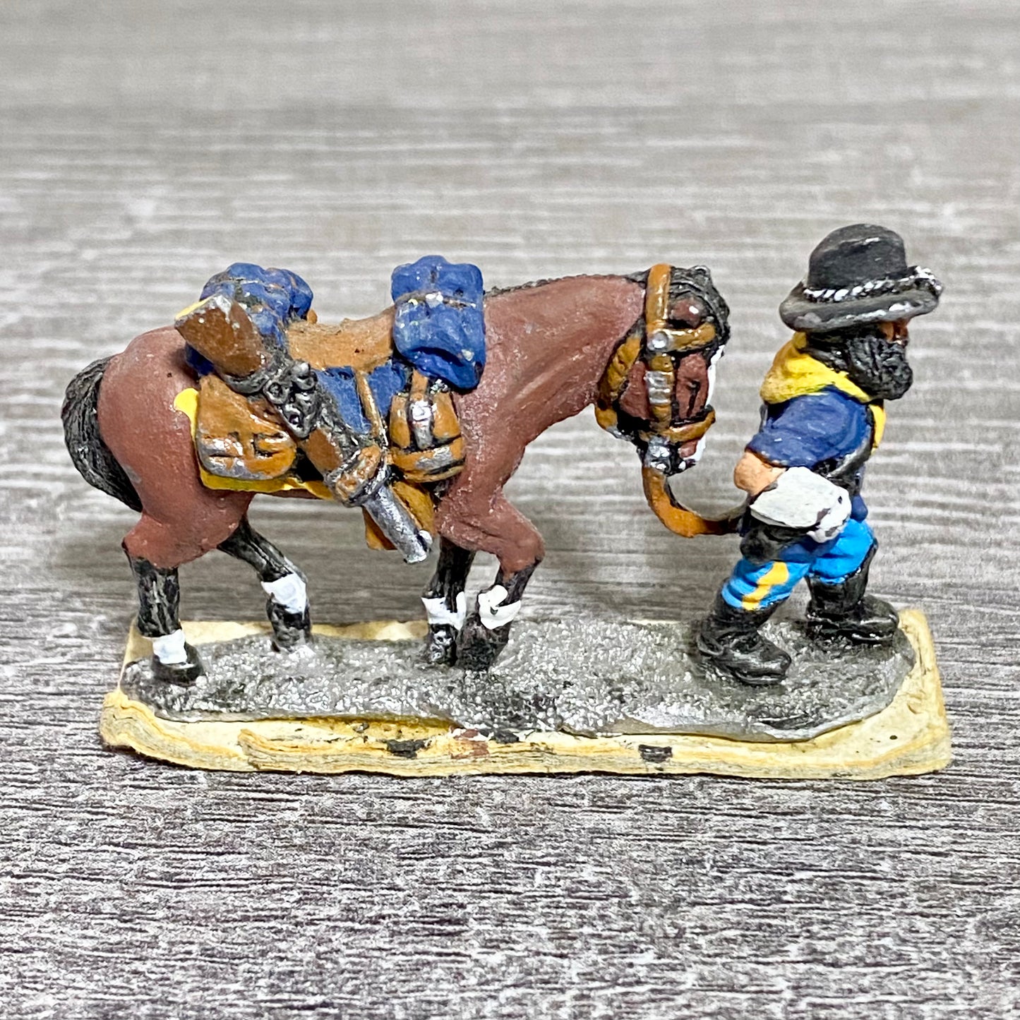 28mm ACW American US Cavalry Fig & Horse Painted Metal Miniatures Wargames #1