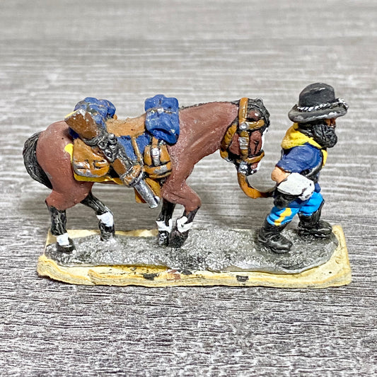 28mm ACW American US Cavalry Fig & Horse Painted Metal Miniatures Wargames #1