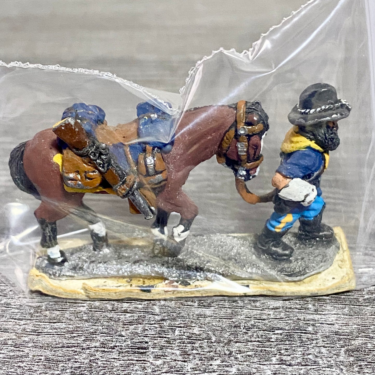 28mm ACW American US Cavalry Fig & Horse Painted Metal Miniatures Wargames #1