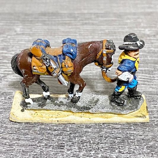28mm ACW American US Cavalry Fig & Horse Painted Metal Miniatures Wargames #3