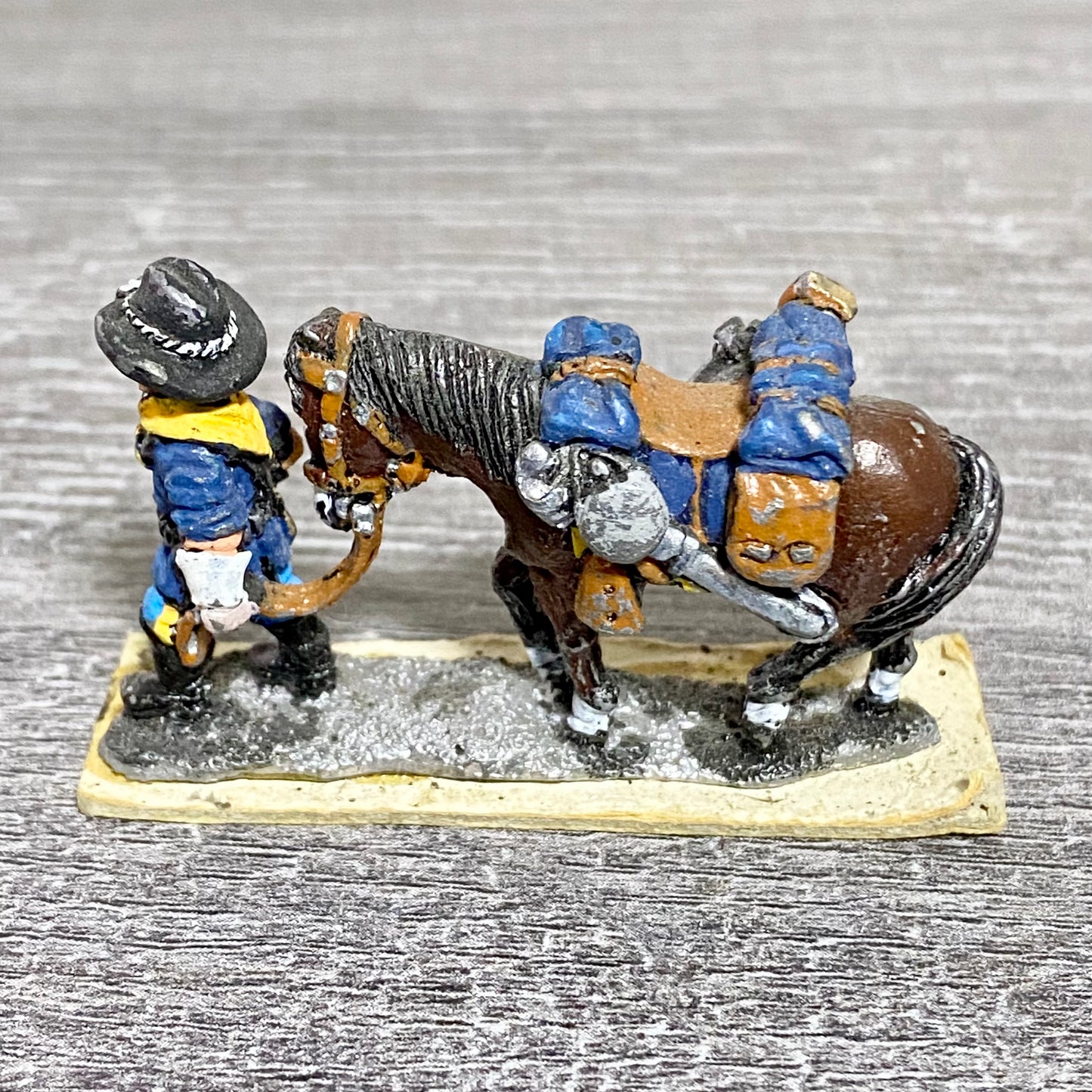 28mm ACW American US Cavalry Fig & Horse Painted Metal Miniatures Wargames #3