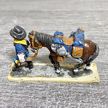 28mm ACW American US Cavalry Fig & Horse Painted Metal Miniatures Wargames #3