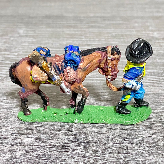 28mm ACW American US Cavalry Fig & Horse Painted Metal Miniatures Wargames #4