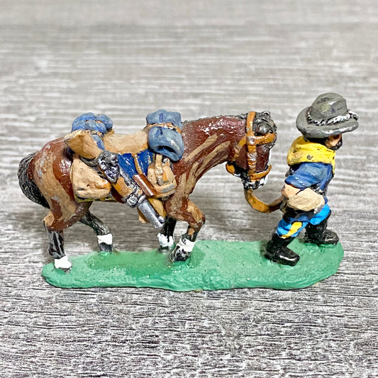 28mm ACW American US Cavalry Fig & Horse Painted Metal Miniatures Wargames #5