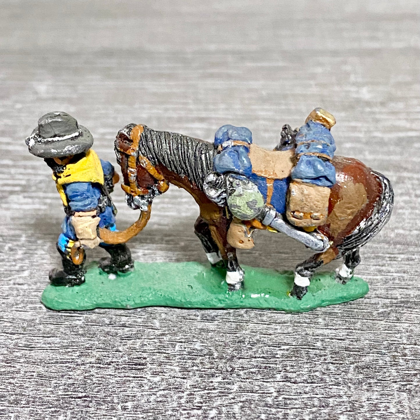 28mm ACW American US Cavalry Fig & Horse Painted Metal Miniatures Wargames #5