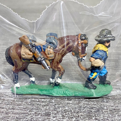 28mm ACW American US Cavalry Fig & Horse Painted Metal Miniatures Wargames #5