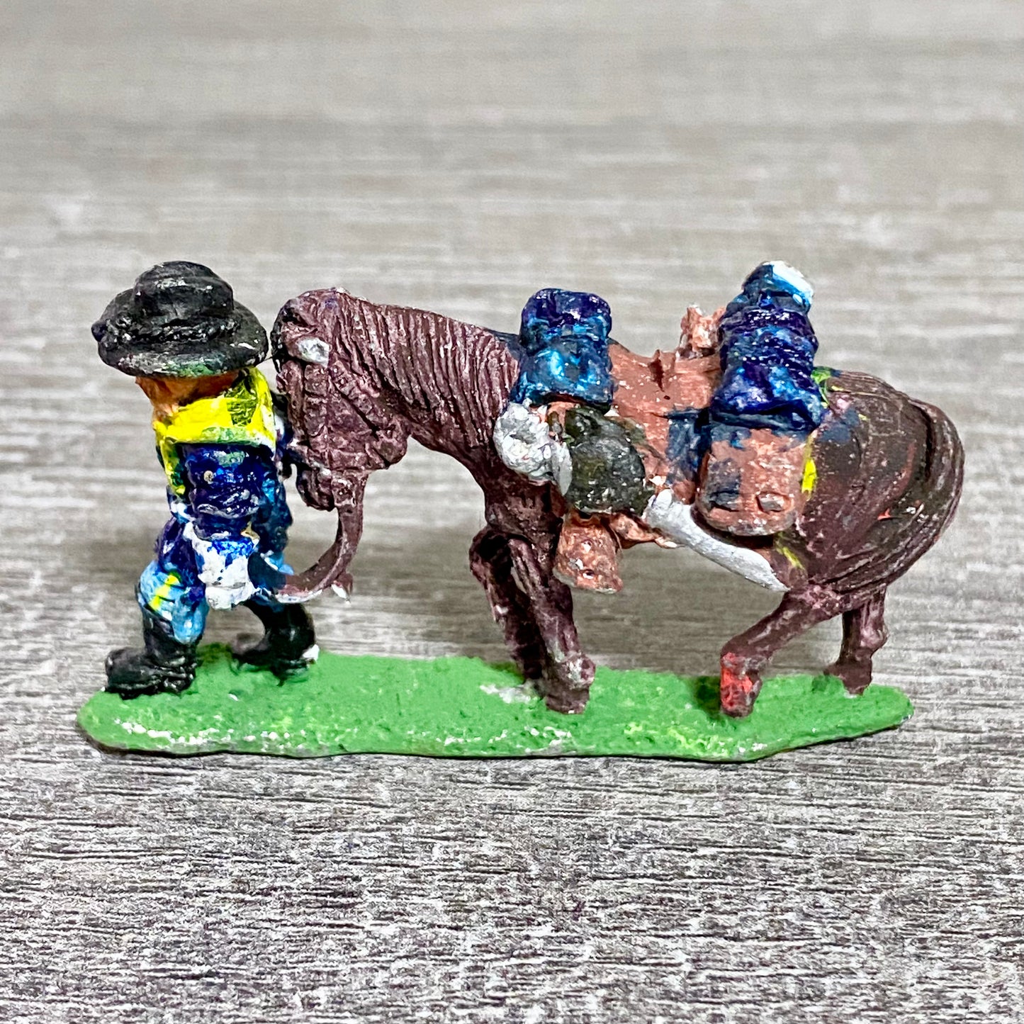 28mm ACW American US Cavalry Fig & Horse Painted Metal Miniatures Wargames #6