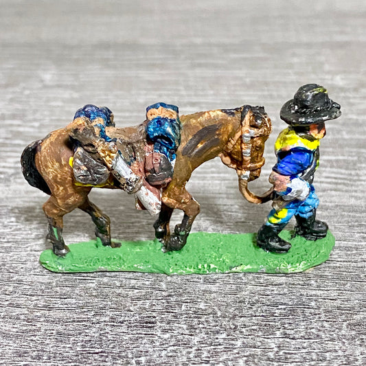 28mm ACW American US Cavalry Fig & Horse Painted Metal Miniatures Wargames #8