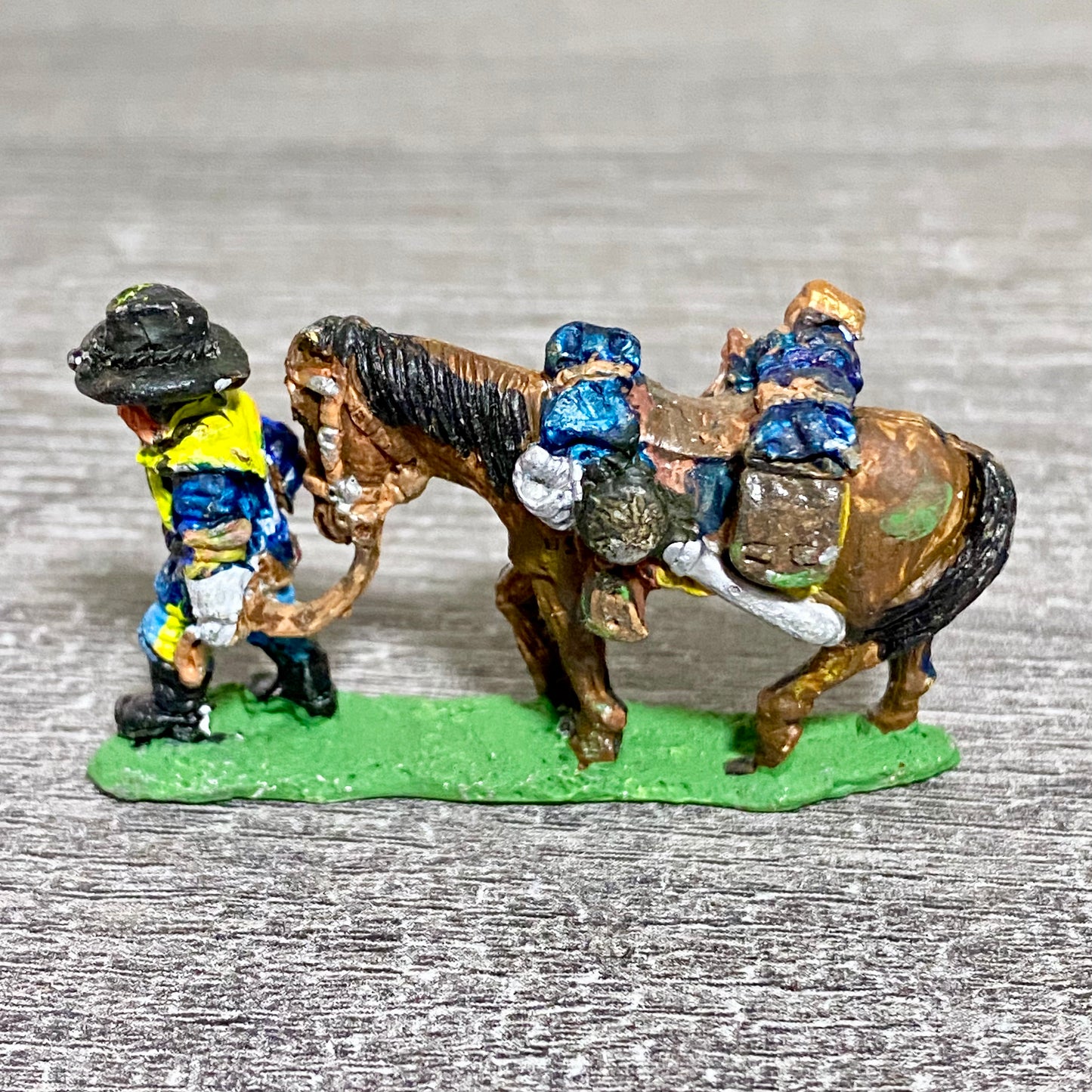 28mm ACW American US Cavalry Fig & Horse Painted Metal Miniatures Wargames #8