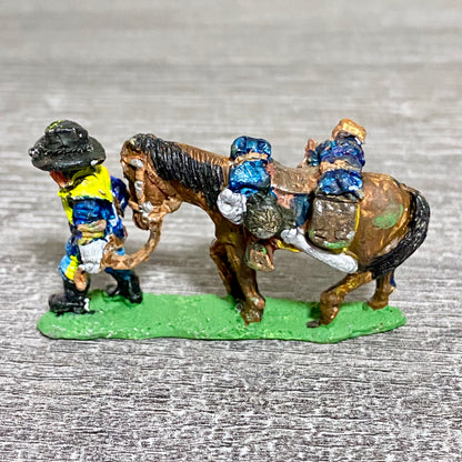 28mm ACW American US Cavalry Fig & Horse Painted Metal Miniatures Wargames #8
