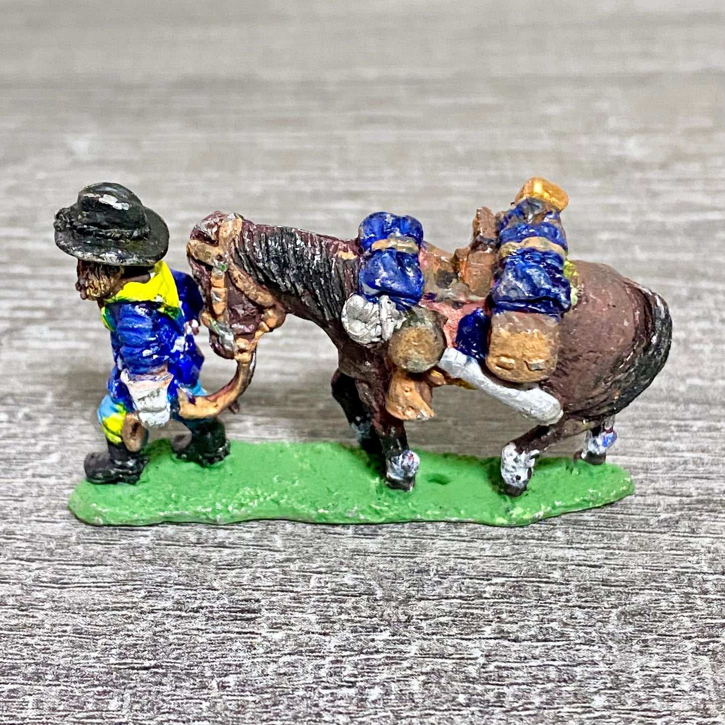 28mm ACW American US Cavalry Fig & Horse Painted Metal Miniatures Wargames #9